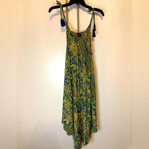 Fabulous French Designer Paisley Print Dress w pockets. Swing dress one size